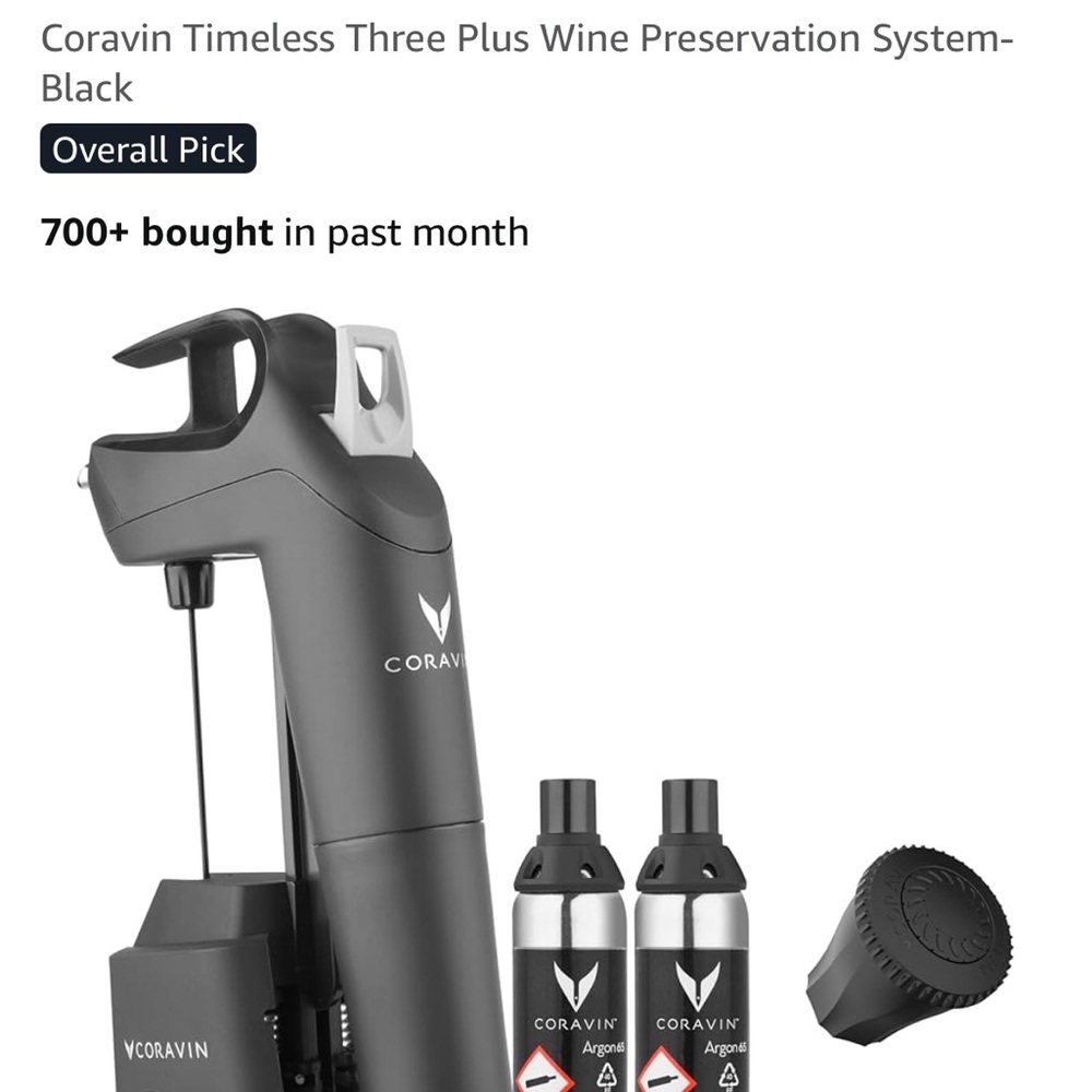 Coravin Timeless Wine Preservation System - Black